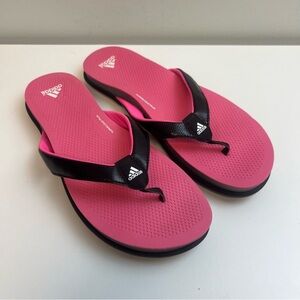 Adidas Supercloud Plus Pink Black Flip Flop Sandals Womens Size 8 Soft Comfy NEW